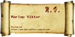 Marlep Viktor névjegykártya